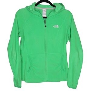 The North Face Fleece Jacket Womens XS Green Full Zip Hoodie